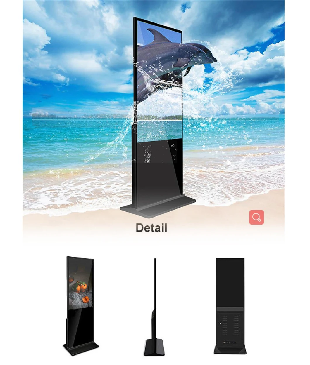 49-Inch Floor Upstanding LCD Digital Signage Kiosk